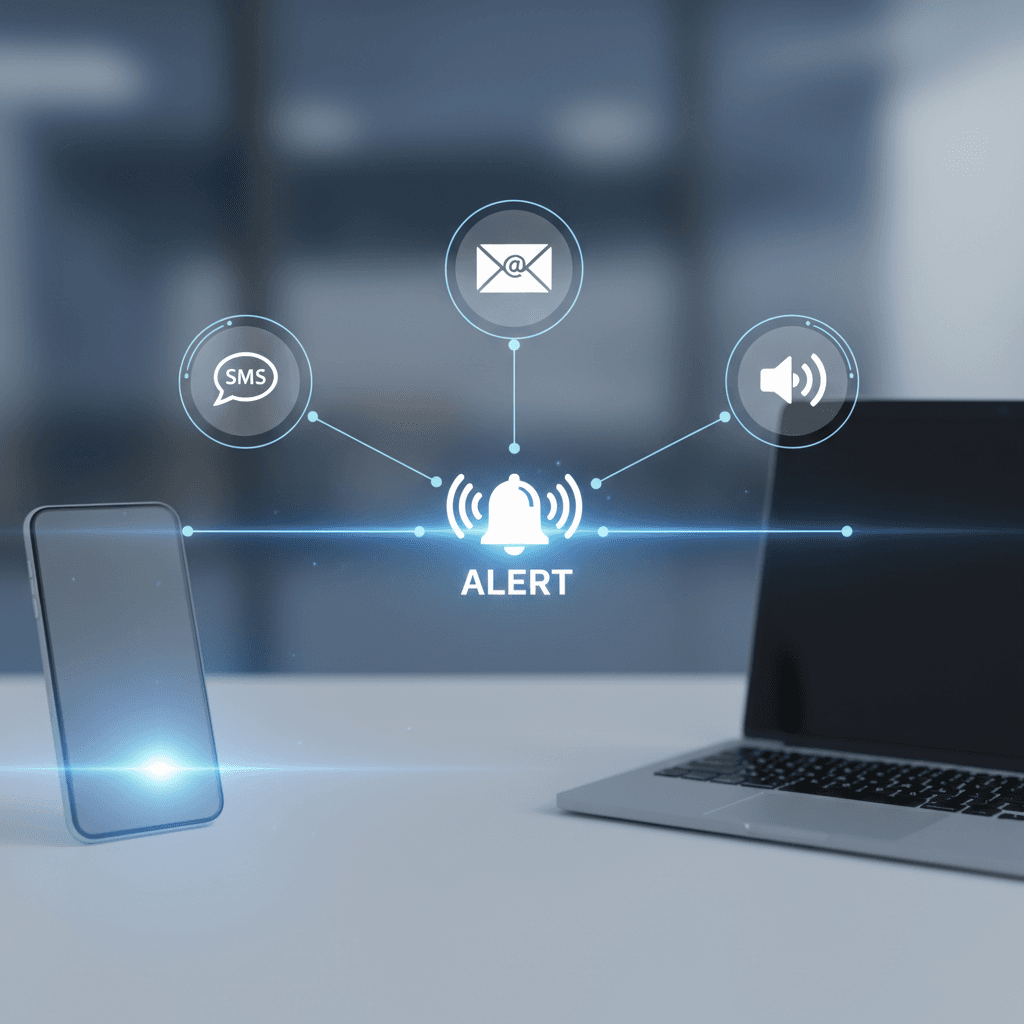 Emergency Notification Systems
Concept: Multi-Channel Delivery Icons

Descrip